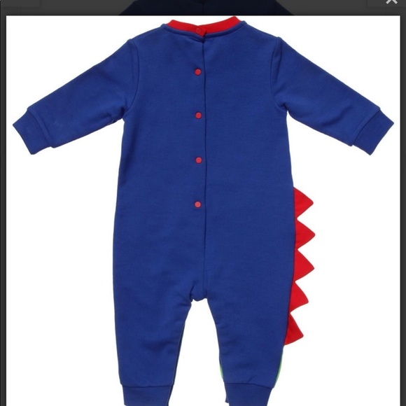 MOSCHINO BABY BLUE DINOSAUR ROMPER - Picture 2 of 9